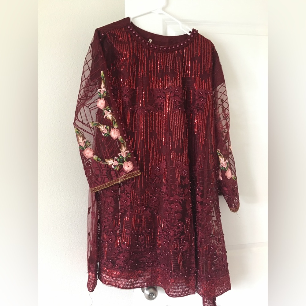 Red Traditional Desi Suit